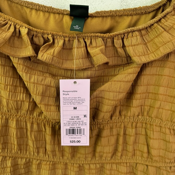 WILD FABLE Cognac Ruffle Tiered Skater Dress - Picture 9 of 11